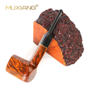 Muxiang Tobacco Pipe Straight Handle Solid Wood Handmade Men's Smoking Pipe Filter Retro Style - Product Image 2
