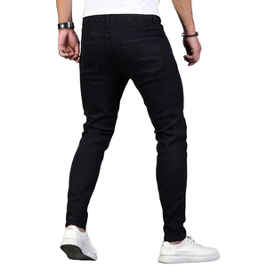Personalizzabile da <span class=keywords><strong>uomo</strong></span> <span class=keywords><strong>Super</strong></span> Stretch classico semplice nero <span class=keywords><strong>Jeans</strong></span> <span class=keywords><strong>Skinny</strong></span> originale in Denim ricamo rivetto traspirante per l'inverno - Product Image 3