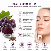 Capsules d'extrait de pépins de raisin en marque blanche OEM ODM – Supplément antioxydant OPC haute puissance pour l'éclaircissement et l'illumination de la peau