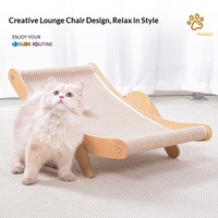 Griffoir en bois pour chat, anti-miettes, avec nid intégré et canapé-lit pour chat, résistant à l'usure