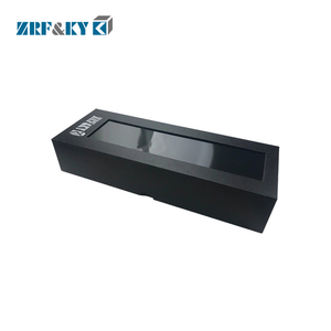 Biểu Tượng Tùy Chỉnh Dập Nóng Màu Đen Cứng Nhắc Nắp Và Cơ Sở Phong Cách Quà Tặng Giấy Bao Bì Hộp Với Cửa Sổ Rõ Ràng - Product Image 3