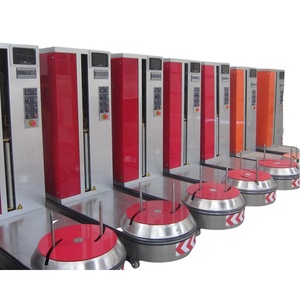 Machine d'emballage automatique hydraulique pour film étirable plastique, pour applications alimentaires et chimiques, et emballage de bagages d'aéroport - Product Image 4