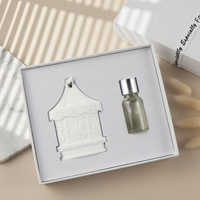 Diffuseur d'huiles essentielles en plâtre céramique parfumé, fleur en porcelaine, pour la maison, voiture et armoire, désodorisant suspendu