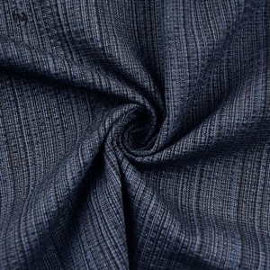 Couleurs personnalisées, tissu de boxer double face teint en fil, 100% coton, tissu rayé dobby bleu marine - Product Image 3