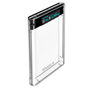 Soporte UASP <span class=keywords><strong>2</strong></span>,<span class=keywords><strong>5</strong></span> pulgadas carcasa de disco duro SATA externo a tipo C USB3.<span class=keywords><strong>2</strong></span> HDD SSD funda HDD Mobile <span class=keywords><strong>Rack</strong></span> con pantalla LCD - Product Image 1