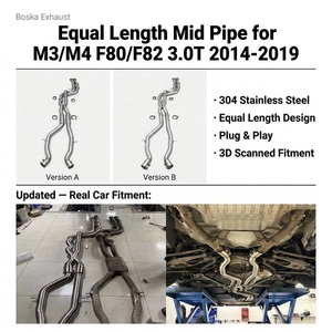 ท่อไอเสีย OEM Boska แบบความยาวเท่ากันสำหรับ M3/M4 F80/F82 3.0T ปี 2014-2019 รถสปอร์ต ท่อสแตนเลส Boska ระบบไอเสีย - Product Image 1