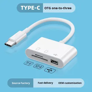 Bán buôn longima ba-trong-một OTG Đầu đọc thẻ <span class=keywords><strong>USB</strong></span> Type-C Adapter cho máy tính xách tay bên ngoài điện thoại di động thẻ nhớ - Product Image 6