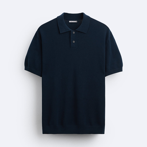 <span class=keywords><strong>Polo</strong></span> <span class=keywords><strong>Basic</strong></span> lavorata a maglia a maniche corte stile sblocco per l'uomo alla moda - Product Image 5