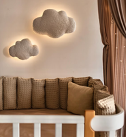 Décoration murale douce, lumière murale en forme de nuage bouclé, lampe de nuit pour chambre d'enfant, décoration de chambre d'enfant