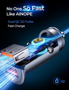 Cargador de Coche AINOPE de 45W, Doble USB C, Totalmente Metálico, Adaptador de Carga Súper Rápida para <span class=keywords><strong>iPhone</strong></span> 17 16 Samsung S25 S24, <span class=keywords><strong>Mejor</strong></span> <span class=keywords><strong>Precio</strong></span> - Product Image 2