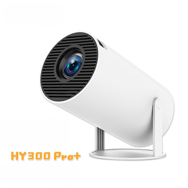 HY300 Pro 1080P 3D Android 11 Pocketable LED Projector with 5G Dual Band WiFi6 Short Throw Outdoor 4K Support Built-in Speakers