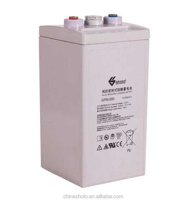Shoto GFM - 500 VRLA Maintenance - Free Sealed Lead - Acid AGM Battery for Telecom / Energy Storage / UPS