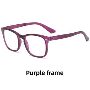 نظارات كمبيوتر فاخرة للنساء قابلة للطي بحماية من الضوء الأزرق بدون وصفة طبية بإطار كلاسيكي وطلاء مضاد للانعكاس وشعار مخصص - Product Image 4