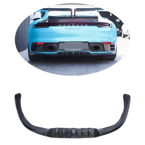 Diffuseur arrière en fibre de carbone pour <span class=keywords><strong>Porsche</strong></span> 911 992 <span class=keywords><strong>Techart</strong></span>, kit de carrosserie pare-chocs arrière, déflecteur, lèvres arrière, 2019 pouces - Product Image 2