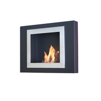 Cheminée électrique à vapeur en acier moderne minimaliste de haute qualité, facile à installer, avec télécommande, pour la décoration intérieure de villa