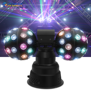 Cổ phiếu nhà máy âm thanh hoạt động dẫn hiệu ứng vũ trường đèn đầy màu sắc xoay kép đầu pha lê gương ma thuật bóng disco ánh sáng cho Đảng - Product Image 2