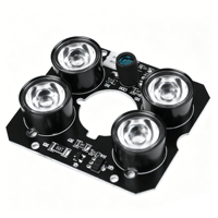 Module d'éclairage infrarouge IR LED 850nm haute puissance personnalisé à 4 LED pour caméra de sécurité CCTV, vision nocturne