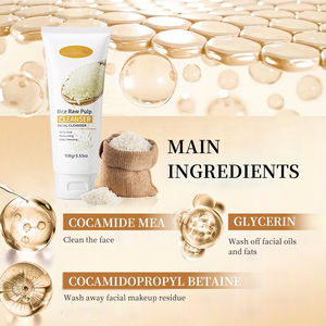 Detergente viso da uomo con polpa di riso grezzo - Controllo del sebo, delicato, non irritante, idratante per tutti i tipi di pelle - Product Image 2