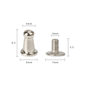 Accessoires d'emballage à usage spécial en alliage de zinc de qualité supérieure, rivets à vis, options pour sacs en cuir, ceintures, portefeuilles et accessoires faits à la main - Product Image 5