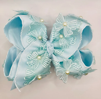 Pita Moonstitch Buatan Tangan Grosir dengan Renda & Mutiara, Aksesoris Rambut Anak Balita yang Lucu untuk Pesta Putri