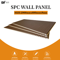 Panneaux muraux SPC écologiques sans formaldéhyde de 400 mm, épaisseur 6 mm, imperméables, modernes, en plastique de pierre pour intérieur, villa, chambre à coucher
