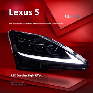 ไฟหน้า LED สำหรับ 06-15 IS250/IS300 ไฟวิ่งกลางวันสีขาว ไฟเลี้ยวแบบ Streamer 6000k สี รุ่น GS สำหรับการบูรณะ Is250 - Product Image 2