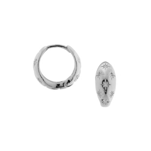 CANNER Pendientes de Aro Gruesos Octogonales de 9mm con Estrella, de Plata S925, Joyería Fina para Mujer - Product Image 3