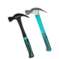 Marteau à griffes avec manche en fibre de verre, antidérapant, absorbant les chocs, pour bricolage, OEM, entretien domestique, garantie de 3 ans