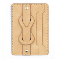 Portefeuille de poignet en cuir PU adhésif personnalisé de qualité supérieure avec support de carte et fente portable pour smartphones