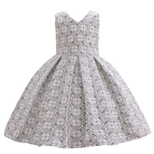 Robe de demoiselle d'honneur pour filles, col en V, dentelle, robe de bal rose pour enfants, anniversaire, mariage - Product Image 5