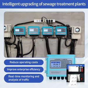 Klem-op ultrasone debietmeter Niet-invasieve vloeistof Water Olie <span class=keywords><strong>DN50</strong></span> <span class=keywords><strong>DN100</strong></span> Draagbare debietmeter met datalogger 4-20mA RS485 - Product Image 5