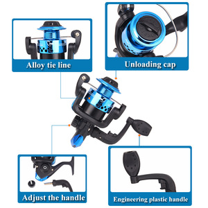 Carrete de Pesca Giratorio Yumoshi JL200 con Manivela de 60 mm de Aleación de Aluminio para Mano Derecha, para Pesca en Playa y Océano, 144.2 g - Product Image 5