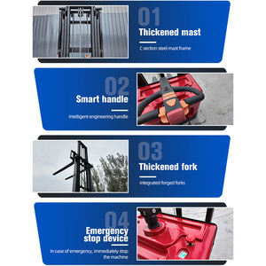 Produsen Cina Forklift listrik penuh 1ton 1,5 ton 2ton palet <span class=keywords><strong>Stacker</strong></span> Walkie mengangkat Platform untuk penggunaan luar ruangan - Product Image 6