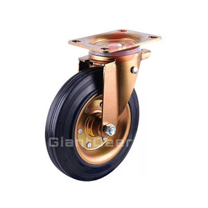 Günstiger Fabrik preis 6 Zoll 8 Zoll Hochleistungs-Industrie-Eisenkern-Schwenkgummi-Müllwagen-Nachlauf - Product Image 1