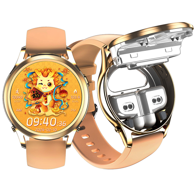 X17-TWS Women Smartwatch 2-in-1 1.27" Mini Screen Waterproof Health Monitoring Sports Fitness Tracker Heart Rate Answer Call