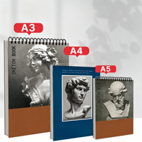 Carnet de croquis durable et recyclable A4 A5, couverture rigide, reliure spirale, 40 feuilles, carnet de dessin, papeterie personnalisée avec logo d'artiste