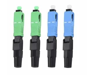 Ftth fiber optic equipment indoor cable duplex quick adapter st fc sc lc upc apc fast connector