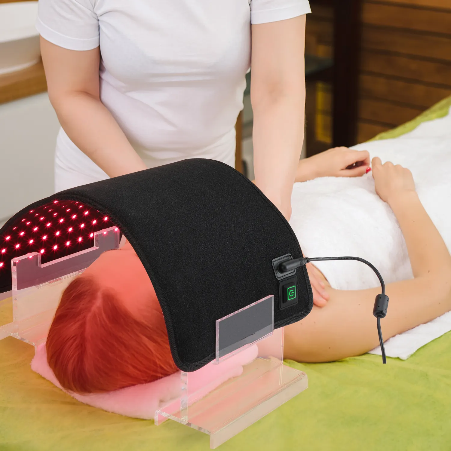 Usb Home Wrinkle Remover 660nm 850nm Pain Relief Wrap Facial Pad Stand Collagen Ptd Led Red Light Therapy Machine For Face Acne