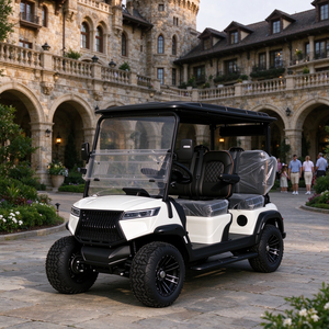 Carrito de Transporte Impermeable para 4 Personas, Carro de Golf Eléctrico con Batería de Litio para Transferencias en Hoteles y Parques - Product Image 1