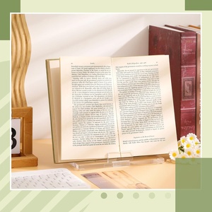 Support de Présentation Pliable <span class=keywords><strong>Portable</strong></span> en Acrylique de 8 Pouces avec Base Carrée Transparente pour <span class=keywords><strong>Table</strong></span> et Bureau à Domicile - Product Image 4