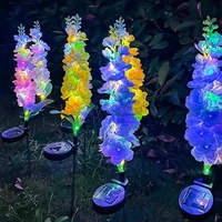 Lampes solaires LED en forme de jacinthe, étanches IP65, pour jardin, allée et aménagement paysager, lumière blanche chaude 2700K, pour extérieur et fêtes