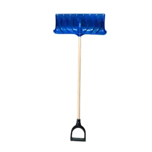 Factories Wholesale OEM ODM D-Grip Snow Shovel Portable Plastic Snow Shovel with 48" Long Handle