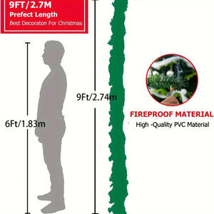 Adornos Navideños Transfronterizos de Ratán Flocado para <span class=keywords><strong>Chimenea</strong></span>, Adornos para Escaleras, <span class=keywords><strong>Colgante</strong></span> de PVC para Puerta Principal - Product Image 4