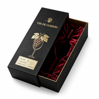 Boîte-cadeau portable haut de gamme personnalisée pour emballage de vin avec compartiments pour une ou deux bouteilles, idéale pour la sérigraphie