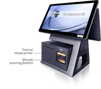 Caja Registradora Autoservicio con Impresora Térmica Integrada, Sistema Operativo Windows, Pantalla Táctil Capacitiva, 8GB de RAM, Disco Duro de 64GB, Bluetooth 5.2