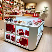 Comptoir de réception/caisse moderne en MDF écologique Hontay avec éclairage LED, étanche, personnalisable avec logo