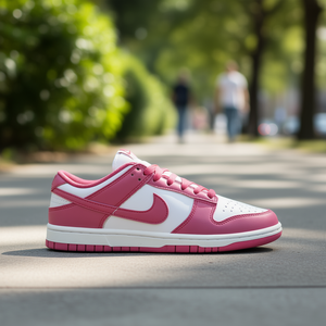 Zapatillas Nike Dunk Low para Mujer, Color Rosa Aster y Sail, con Malla Transpirable que Aumenta la Altura, Punta Redonda, Cierre de Cordones y Suela de Goma - Product Image 2