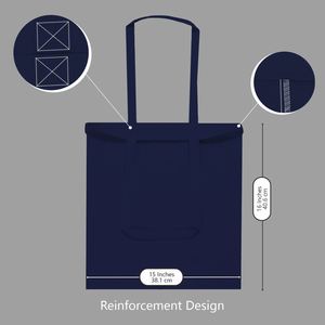Sacs fourre-tout surdimensionnés en coton bleu marine de haute qualité pour emballage de vin, vente en gros d'usine - Product Image 2