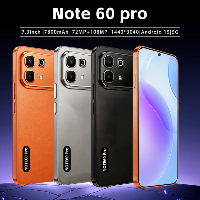 Original  Note60 Pro CDMA LTE 5G Smartphone Unlocked Phone 16GB Plus 1TB Memory 7800mAh Long Battery Life 108MP Camera Telephone