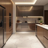 Customizable Modular Hotel Project Contemporary Small Kitchen Sets Mini Kitchen Drinking Water Cabinet Design Apartment Mall